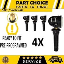 Image of 4X PRE-CODED TPMS Tyre Pressure Sensor For VAUXHALL / OPEL VIVA (2015 - 2020)
