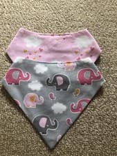 Image of Baby Bibs Bandana Pink