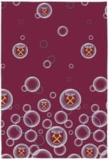 Image of West Ham Forever Blowing Bubbles Fleece Blanket Throw