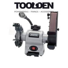 Image of Draper 05096 150mm Bench Grinder with Sanding Belt and Worklight 370W