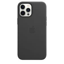 Image of Genuine / Official Apple iPhone 12 Pro Max Leather Case with MagSafe - Black