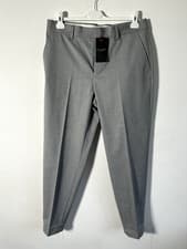 Image of TED BAKER TROUSERS £195 NEW Mens QUANTO Grey Herringbone Tapered BNWT