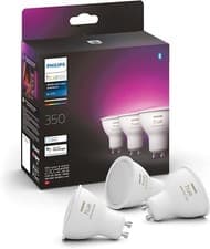 Image of Philips Hue White & Colour Ambiance Smart GU10 Spotlight 3 Pack LED - 350 Lumen