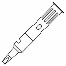 Image of Weller T0051644499 60-01-02 Soldering Tip For WP 60 - Chisel Tip - 2.4mm