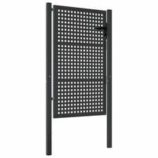 Image of Garden Gate Driveway Fence Gate Fence Panel Patio Gate Anthracite Steel vidaXL