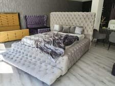 Image of Plush Crushed Velvet Windermere Park Lane Bed Frame Bespoke Upholstered