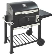 Image of Uniflame 60cm American Charcoal BBQ Grill Smoker w/ Lid Shelf Thermometer