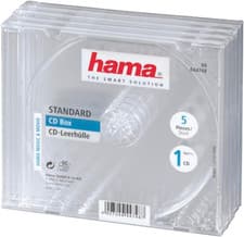 Image of Hama Jewel CD Disc Cases (Pack of 5) | Protective CD/DVD Cases | Transparent