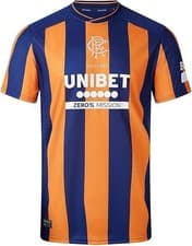 Image of BNWT 2023 2024 RANGERS CASTORE 3RD FOOTBALL SHIRT MEN'S SMALL