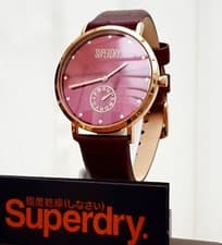 Image of New SUPERDRY Watch BROWN Leather strap Mens watch RRP£79, IDEAL GIFT for HIM !