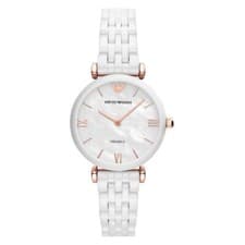 Image of Emporio Armani AR1486 Ladies White Watch