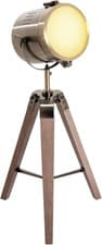Image of Vintage Tripod Table Desk Lamp Bedside Light Spotlight Brass Antique Searchlight