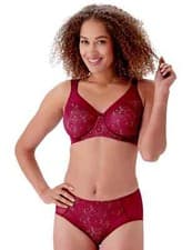 Image of Berlei Beauty Minimiser B521 Burgundy Underwired Bra Sizes 34-44 D-G