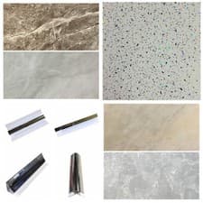 Image of Shower Wall Panels 1m Wide x 2.4m High 10mm Bathroom Wet Wall PVC & Trims