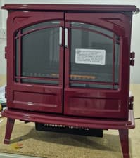 Image of Dimplex Optimyst Grand Rouge Electric Stove RTOPSTV20GR Corner Wood Damage