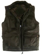Image of ULTIMATE BODYWARMER mens XXL black padded gillet coat tough multi pocket jacket