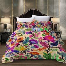 Image of Florals Bohemia Duvet Quilt Cover Set Bedding Set Single Double King Pilowcases
