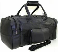 Image of Large Cow Hide Real Leather Holdall Case Travel Weekend Cabin Sports Duffle Bag