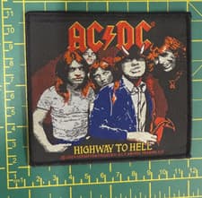 Image of AC/DC HIGHWAY TO HELL WOVEN SEW ON PATCH OFFICIALLY LICENSED