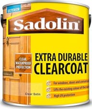 Image of SADOLIN EXTRA DURABLE CLEAR COAT GLOSS SATIN FINISH EXTERIOR USE WATERPROOF NEW