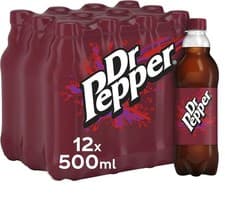 Image of Dr Pepper 500ml x 12 Bottles PM | Sparkling Soft Drink Multipack