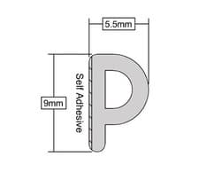 Image of Door Draught Excluder Brush Strip Self Adhesive Tape Stormguard Door Seal