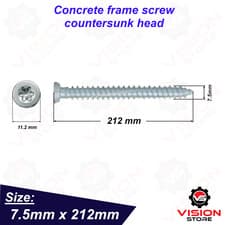 Image of Multi Fix Concrete Screws Countersunk Frame Fixing TX30 Masonry Window Door BZP
