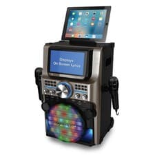 Image of Easy Karaoke EKS300 Bluetooth Trolley Karaoke System with CD+G & LED Lights