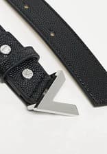 Image of Valentino Divin - Belt -Nero/Argento Black