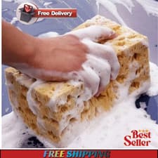 Image of Large Honeycomb Car Wash Sponge Cleaning Tool for Car Motorcycle 17x11x9cm