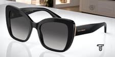 Image of DOLCE & GABBANA DG4348 501 8G Black Grey Gradient 54 mm Women's Sunglasses