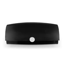 Image of Swan Townhouse Black Bread Bin with Roll Top Lid Modern Design SWKA18529BLK