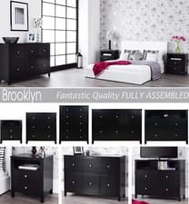 Image of BROOKLYN BedroomFurniture chest of drawers, bedside table, media chest, wardrobe