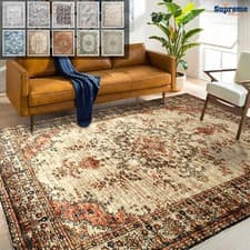 Image of Luxury Large Traditional Rugs Non Slip Hallway Runner Bedroom Living Room Carpet