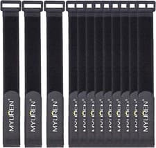Image of Hook and Loop Cable Ties Reusable Fastening Cable Ties Adjustable Multipurpose U