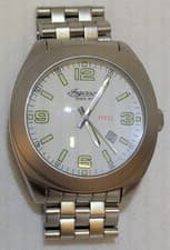 Image of Ingersoll men's silver analogue watch - white face (model G00175)