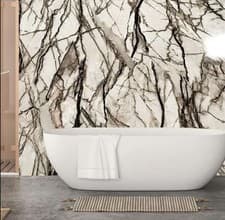 Image of Stone Marble 1m x 2400mm x 10mm Shower Wall Panel, Easy To install Wall