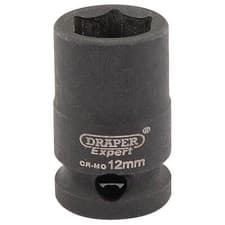 Image of Draper Expert 3/8" Drive Hi-Torq Hexagon Impact Socket Metric 12mm