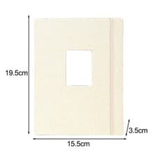 Image of Linen Fabric Photo Album 3 Inch with 208 Clear Pockets for Photos and For Cards