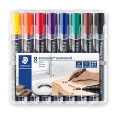 Image of Staedtler Lumocolor 352 WP8 Bullet Tip Permanent Marker - Pack of 8, Assorted Co