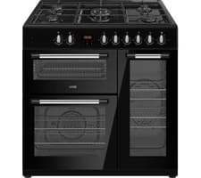 Image of TieDex TieDex UK LOGIK LRC90B21 90 cm Dual Fuel Range Cooker - Black