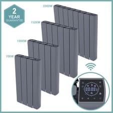 Image of Ceramic Electric Radiator Wall Mounted Portable Heater Smart WIFI Timer Grey