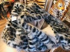 Image of NEW ROSEBLOOM LEOPARD CHEETAH ANIMAL PRINT FAUX FUR LUXURY THROW