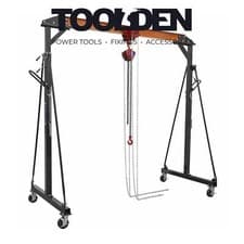 Image of Sealey SG1000KITG Portable Adjustable Gantry Crane with Geared Trolley Combo 1 T