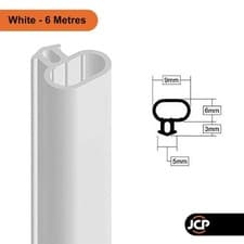 Image of Stormguard uPVC Window Door Bubble Gasket – 6m Rubber Seal Pack – Black or White