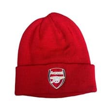 Image of Arsenal FC Official Crested Core Bronx Beanie Hat Red AFC Gift