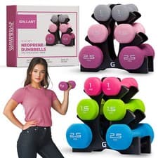 Image of Neoprene Dumbbells Weights Iron Hand Pair Home Gym Fitness Training Exercise