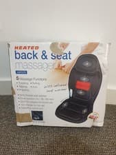 Image of Lifemax Heated Back and Seat Massager Never Used , Damaged Box