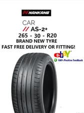 Image of 265 30 20 NANKANG AS-2+ Brand New Tyre WET GRIP A RATING! 26530R20 FREE P/P