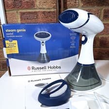 Image of Russell Hobbs Handheld Garment Clothes Steamer, Steam Genie Essential White